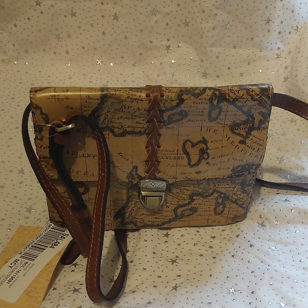 Patricia Nash Bianco Crossbody Organizer - Euro Map Print - Picture 3 of 9